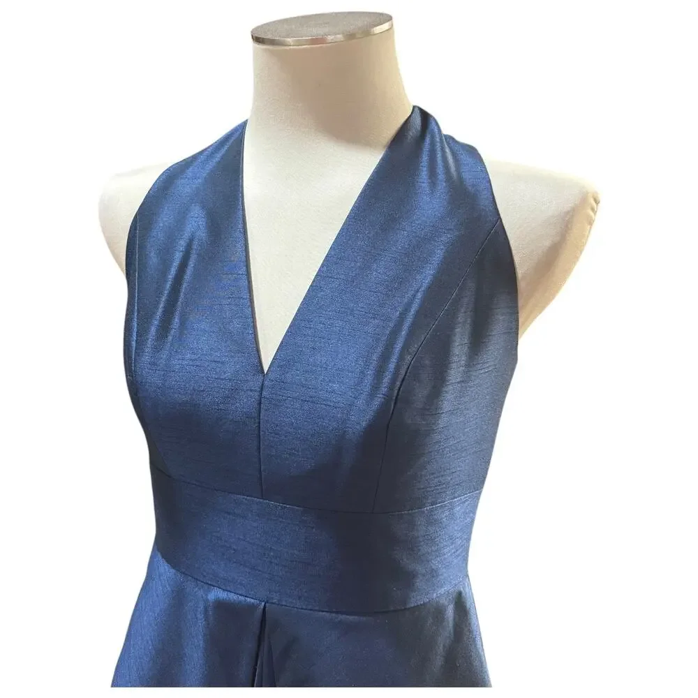 Alfred Sung Sleeveless V-Neck Mini Dress Midnight Blue 6